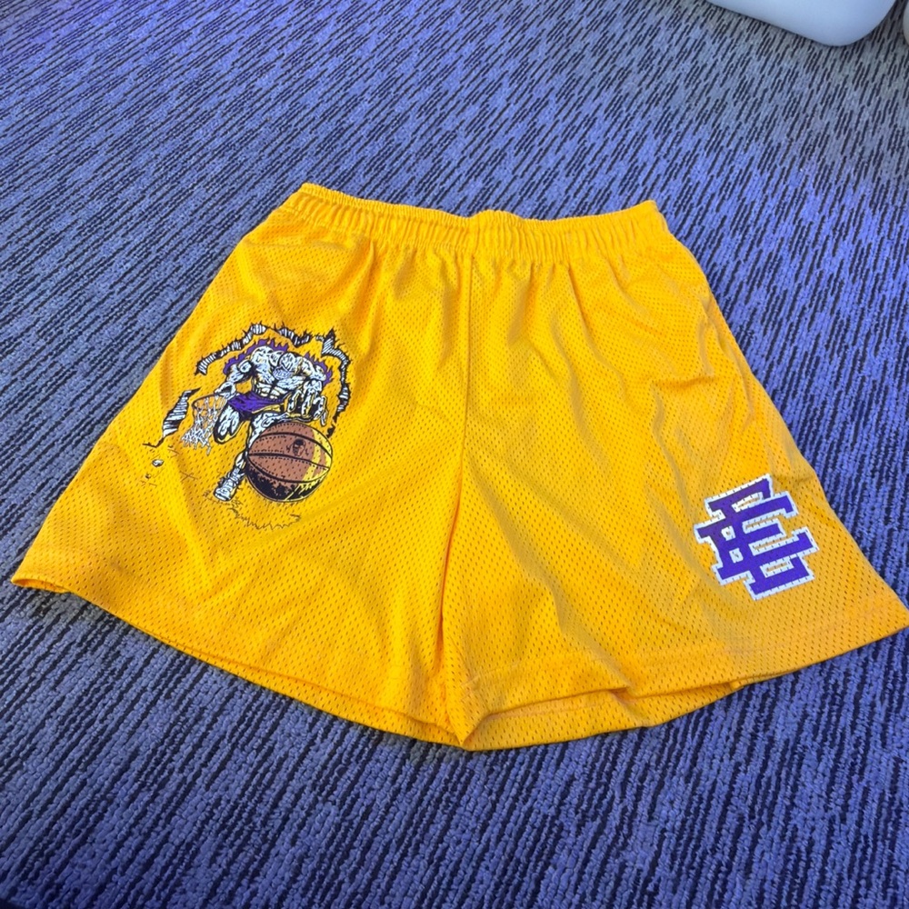 Eric Emanuel x Warren Lotas collab mesh shorts size XL.